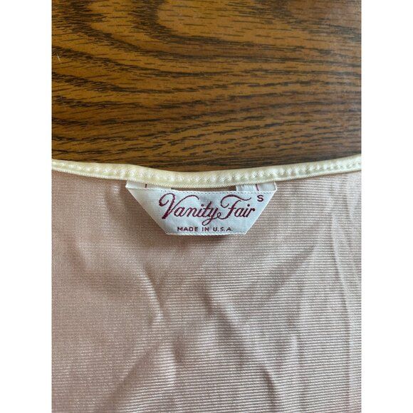 Vanity Fair vintage peach cream night gown and button front robe size S/M - Picture 3 of 10